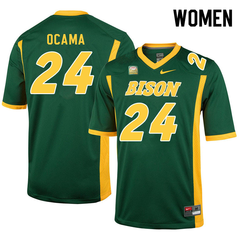 Women #24 Jenaro Ocama North Dakota State Bison College Football Jerseys Sale-Green - Click Image to Close